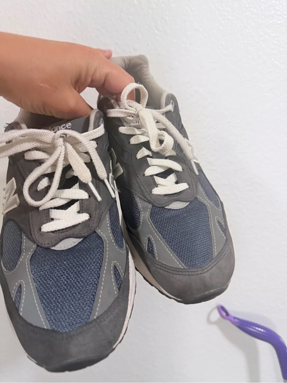 New Balance Grey and Navy Men's 993 Sneaker
